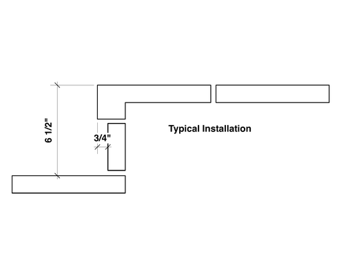 Header Split Stair Tread - Typical Installation