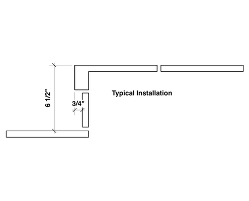 Header Thin Stair Tread - Typical Installation